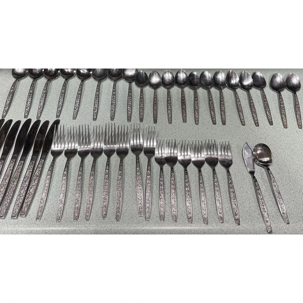Hanford Forge Escondido Stainless Korea Flatware Silverware Lot Of 44 Vintage